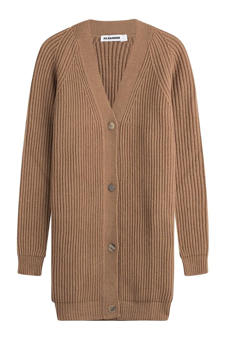 Jil Sander Jil Sander Cashmere-fleece Wool Cardigan - Beige