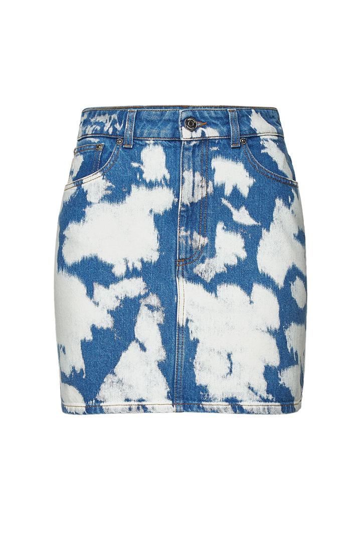 Burberry Burberry Printed Denim Skirt