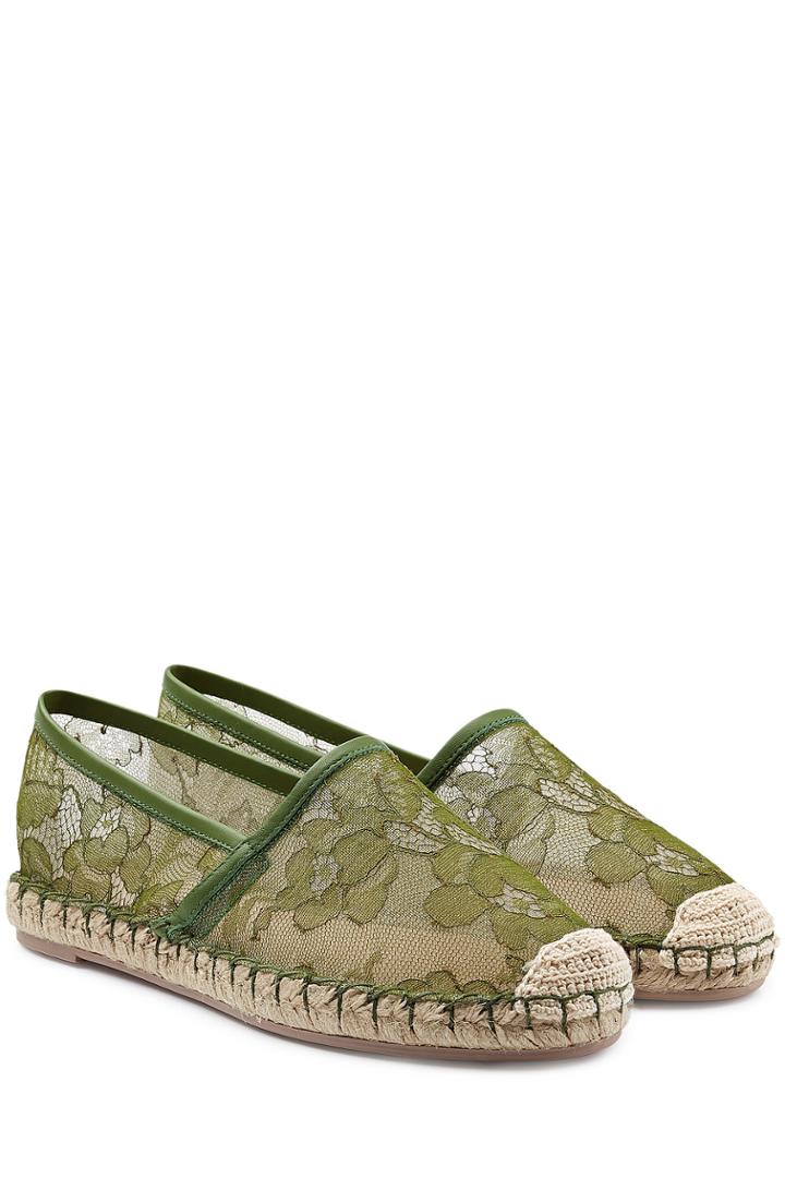 Valentino Valentino Lace Espadrilles - Green