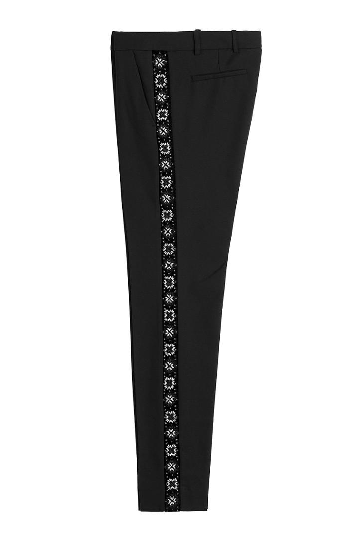 The Kooples The Kooples Pants With Embellished And Embroidered Trim