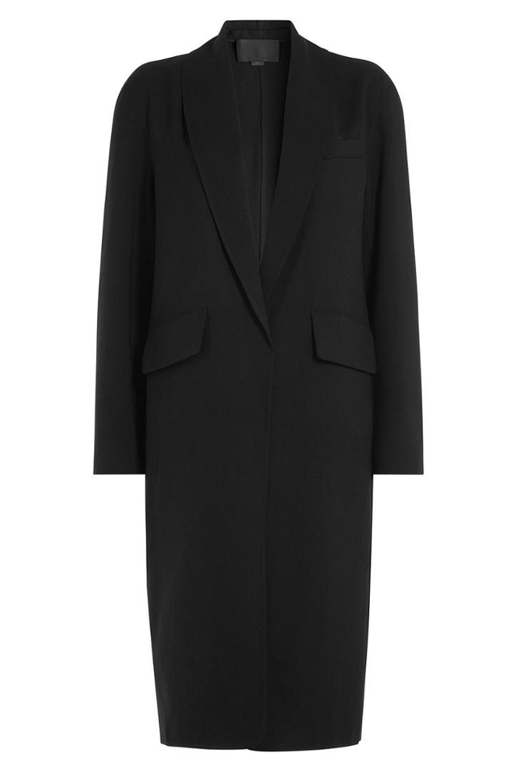 Alexander Wang Alexander Wang Wool Shawl Collar Coat - Black