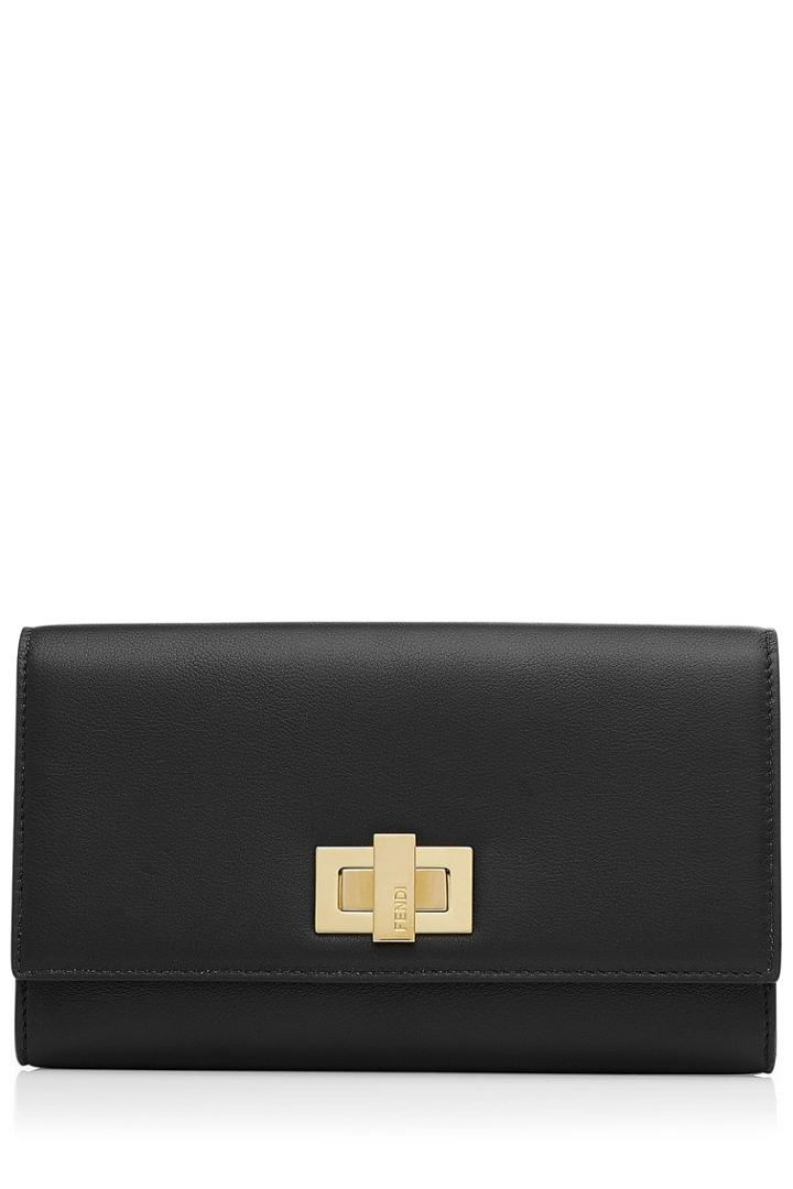 Fendi Fendi Peek A Boo Leather Wallet - Black