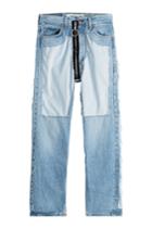 Off White Off White Distressed High-waist Jeans With Zipper