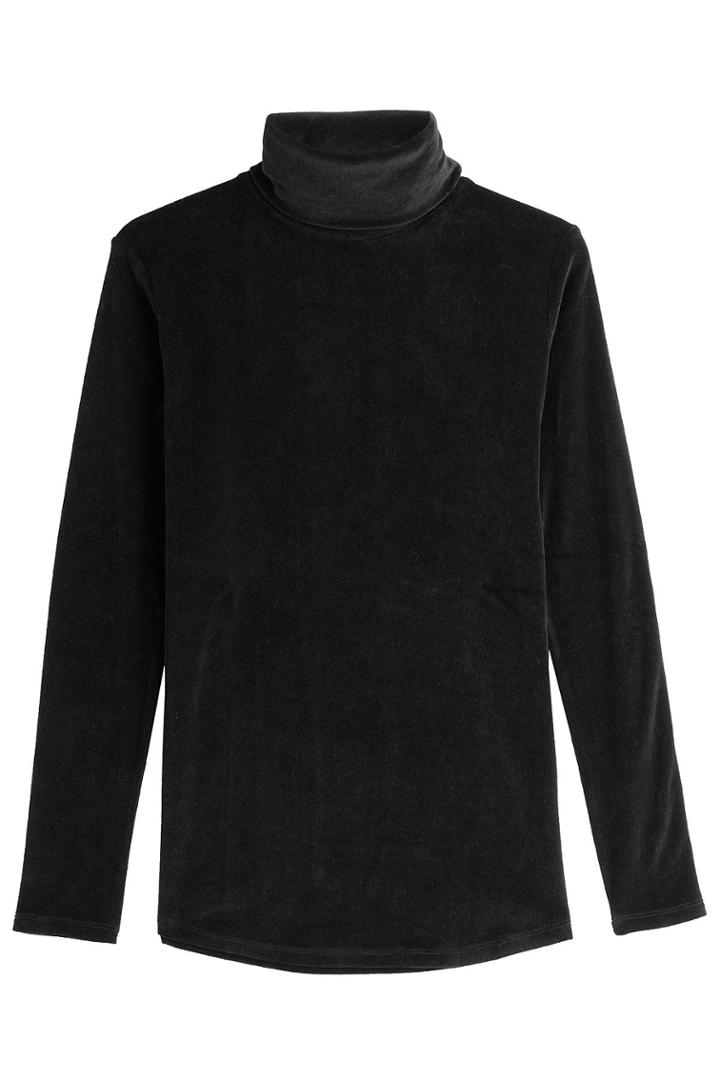 Majestic Majestic Cotton-cashmere-silk Turtleneck Pullover - Black