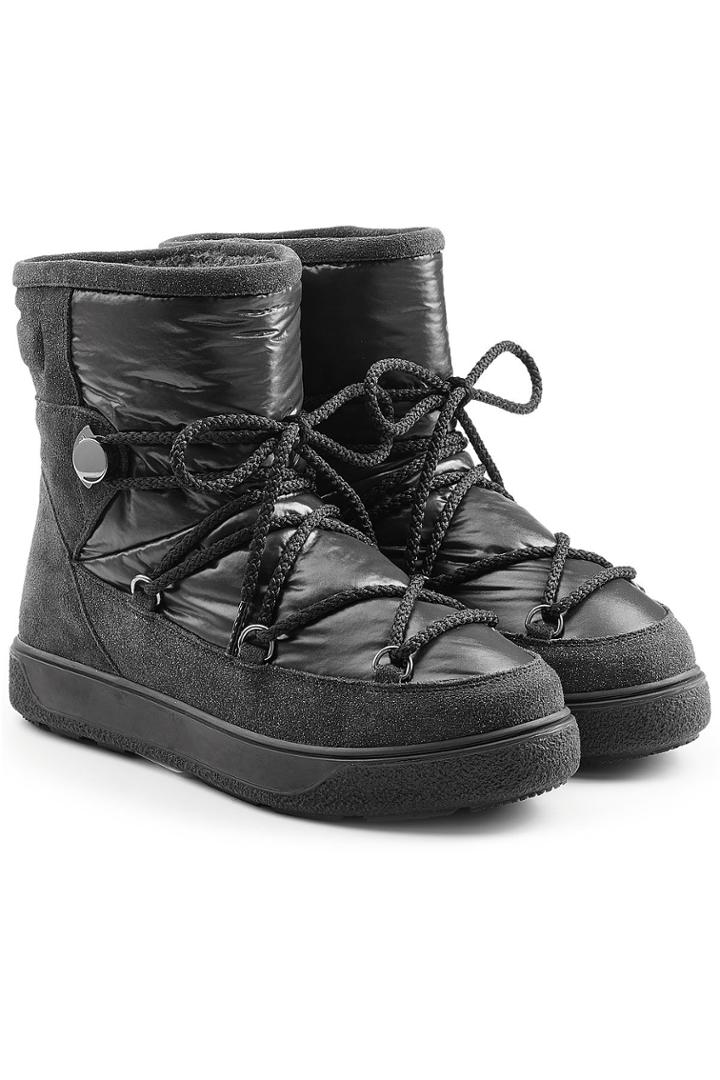 Moncler Moncler Quilted Ankle Boots With Suede
