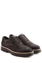 Hogan Hogan Suede Laceless Oxfords - Silver
