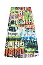 Burberry Burberry Penarth Printed Cotton Midi Skirt