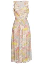 Red Valentino Red Valentino Floral Print Dress With Lace