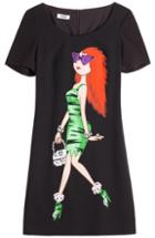 Moschino Cheap & Chic Printed Crepe Dress
