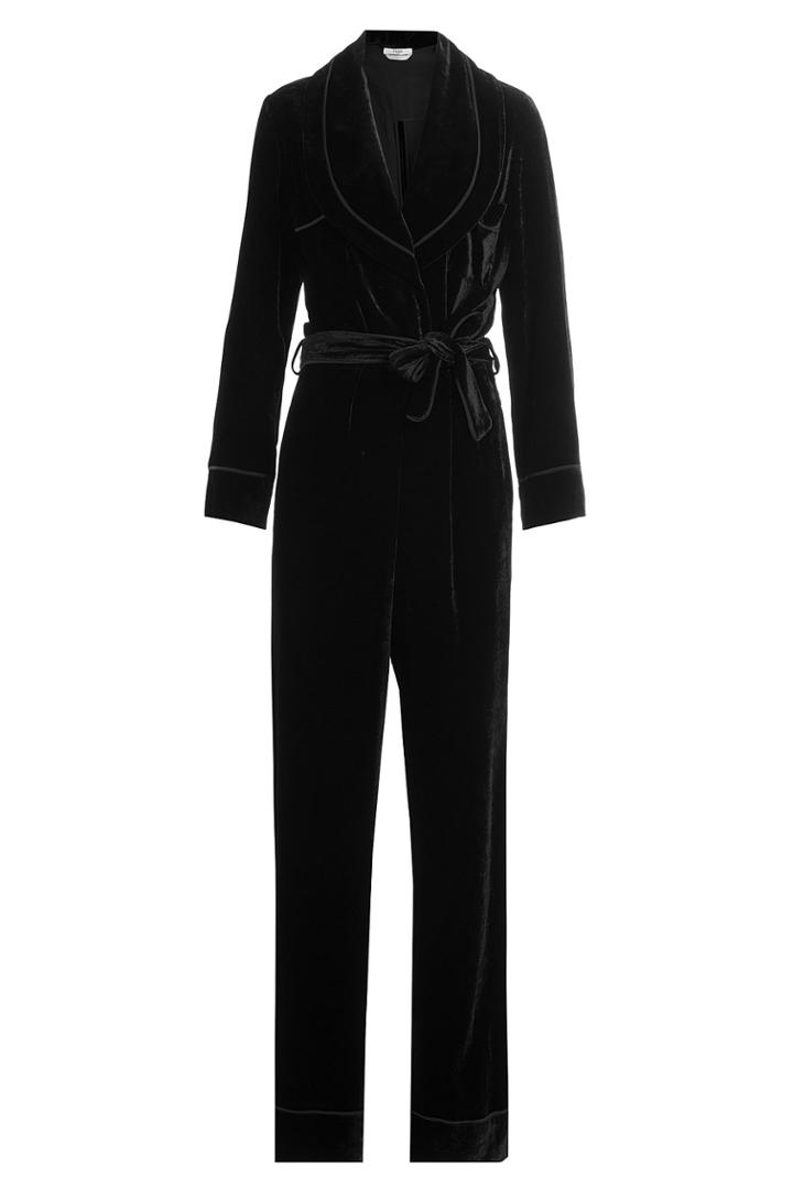 Fendi Fendi Velvet Jumpsuit With Silk - Black