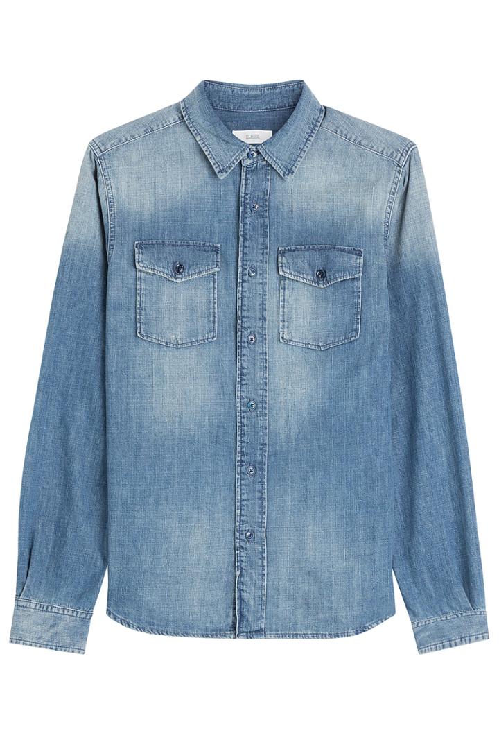Closed Closed Slim Pocket Denim Shirt - Blue