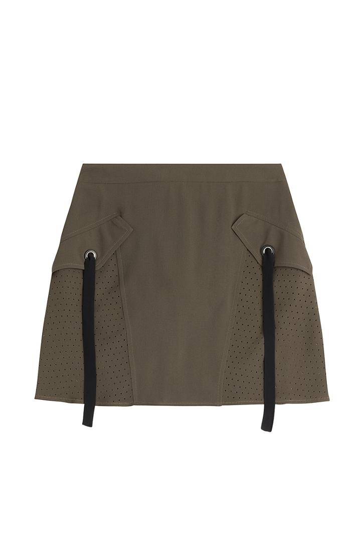 Damir Doma Silk Skirt With Perforated Detail