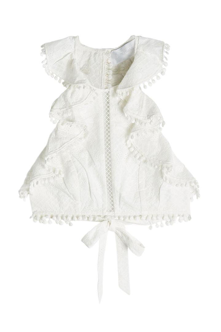 Zimmermann Zimmermann Embroidered Cotton Bodice