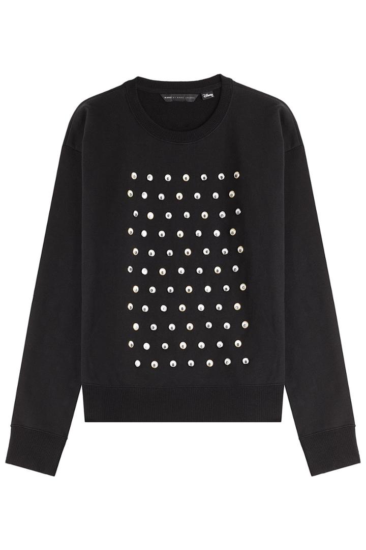 Marc By Marc Jacobs X Disney Marc By Marc Jacobs X Disney Googley Eye Embellished Cotton Sweatshirt