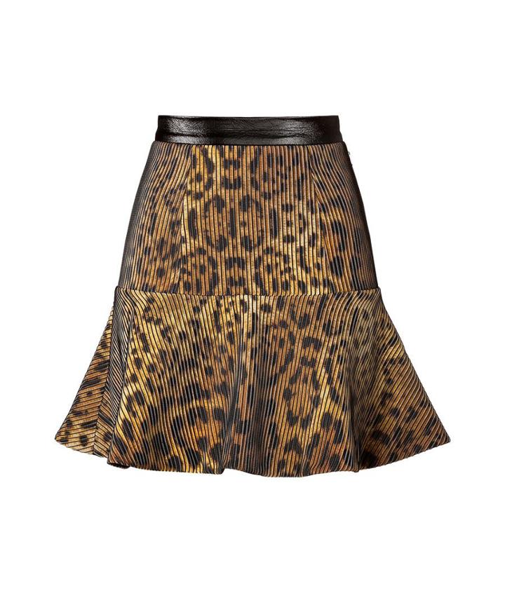Camilla And Marc Kiska Skirt In Cheetah/black