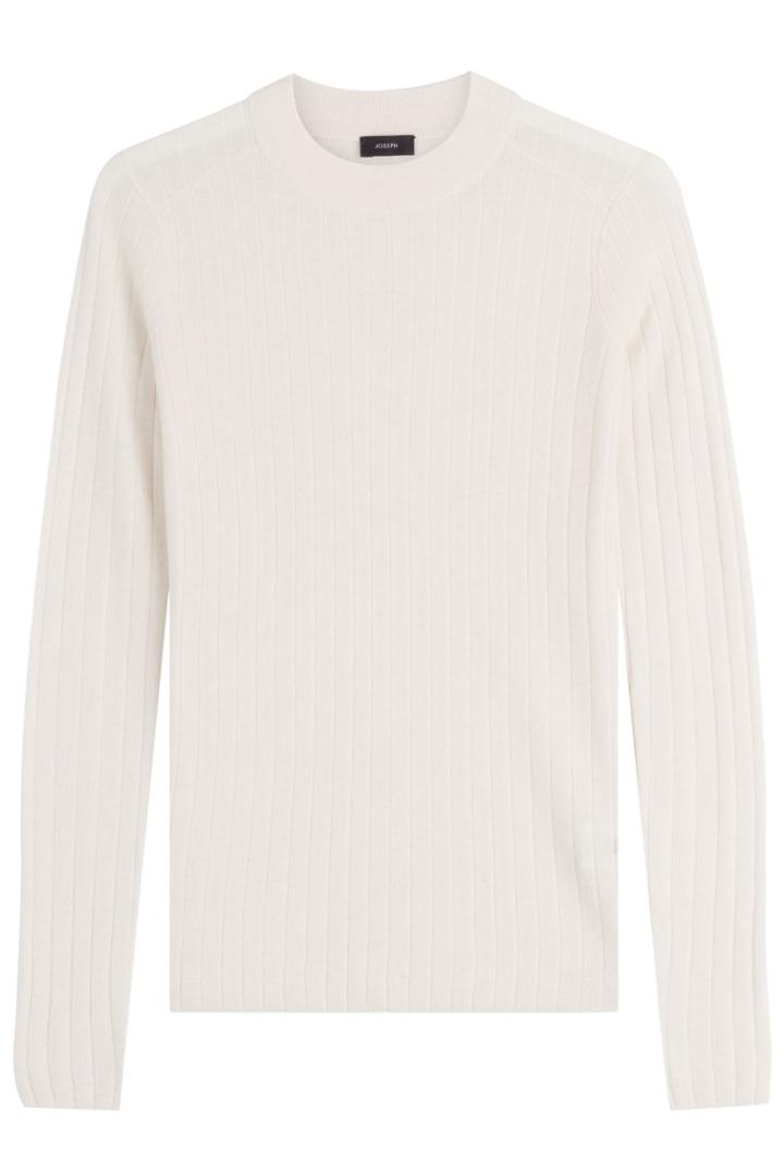 Joseph Joseph Ribbed Cashmere Pullover - White