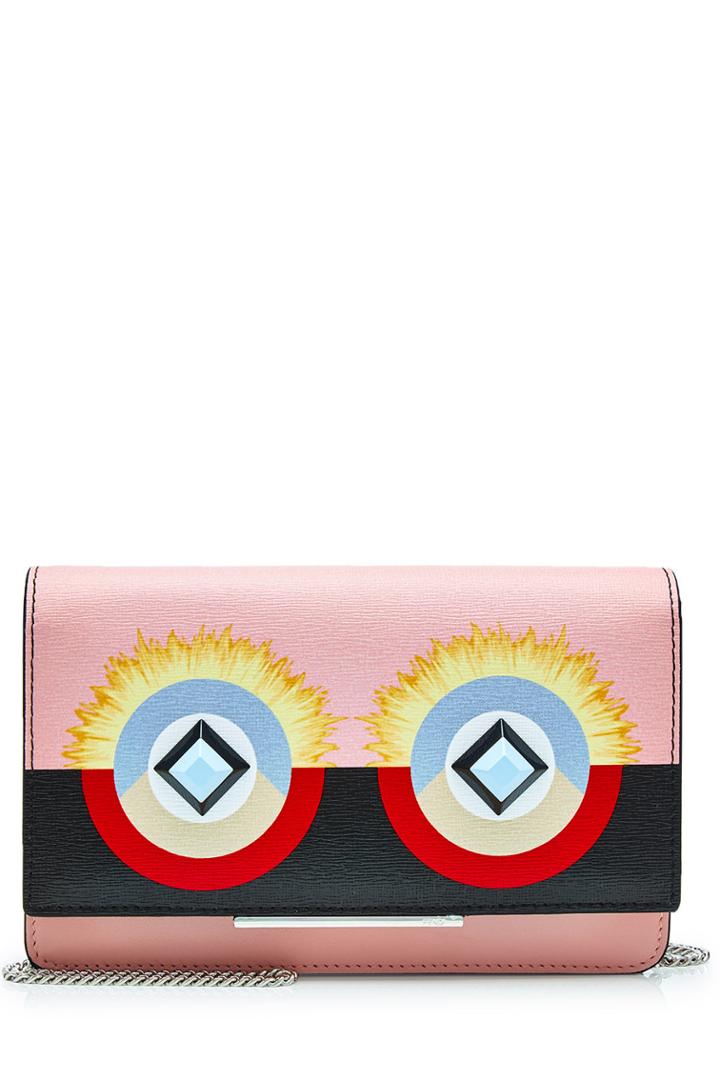 Fendi Fendi Printed Leather Shoulder Bag