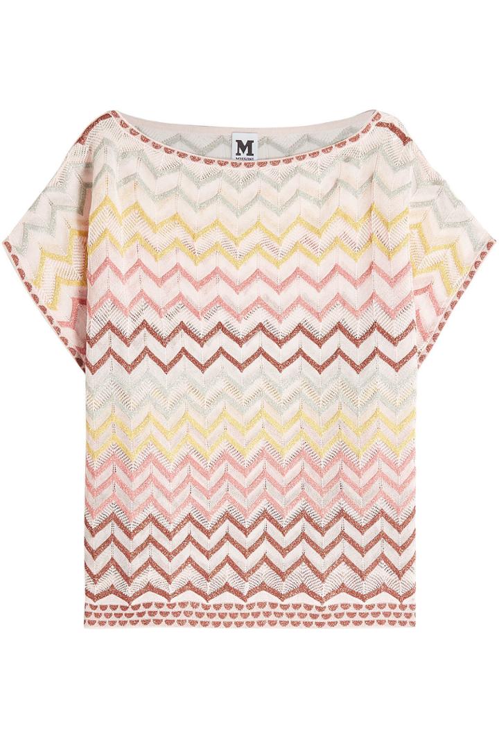 M Missoni M Missoni Knit Top With Cotton And Metallic Thread