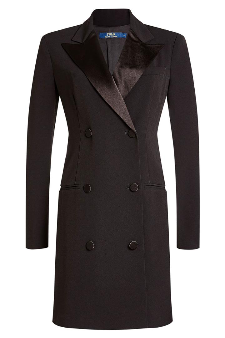 Ralph Lauren Polo Ralph Lauren Polo Blazer Dress With Satin Lapels - Black