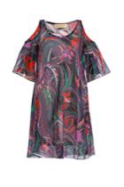 Emilio Pucci Emilio Pucci Printed Cotton Dress With Cutout Shoulders - Multicolor