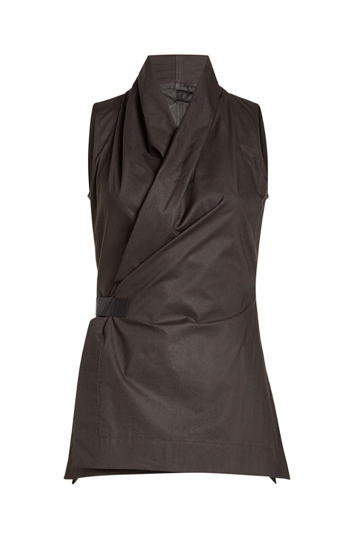 Rick Owens Rick Owens Sleeveless Cotton Top - Black
