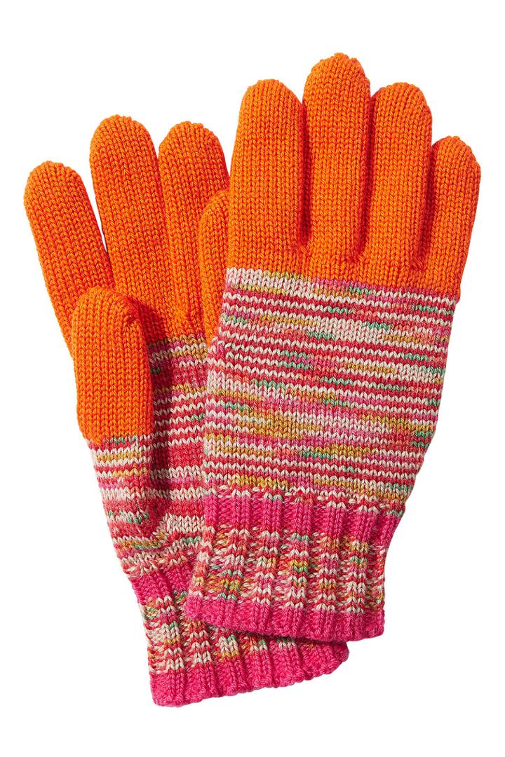 Missoni Missoni Wool Variegated Knit Gloves With Colorblock - Multicolor