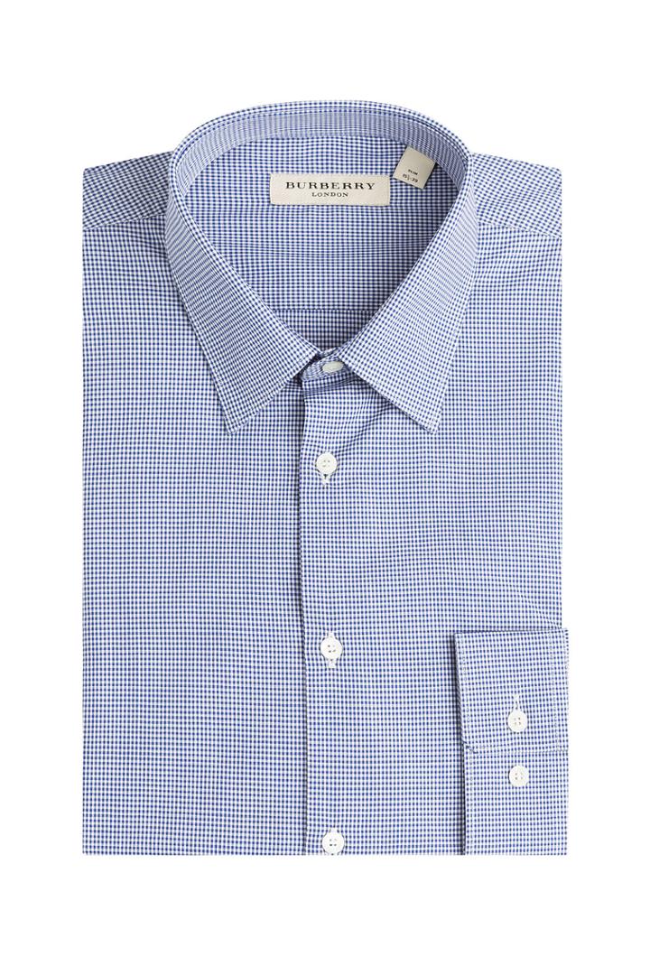 Burberry London Burberry London Micro Check Print Cotton Shirt