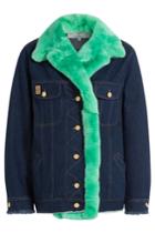 Natasha Zinko Natasha Zinko Denim Jacket With Fur Lining - Multicolor