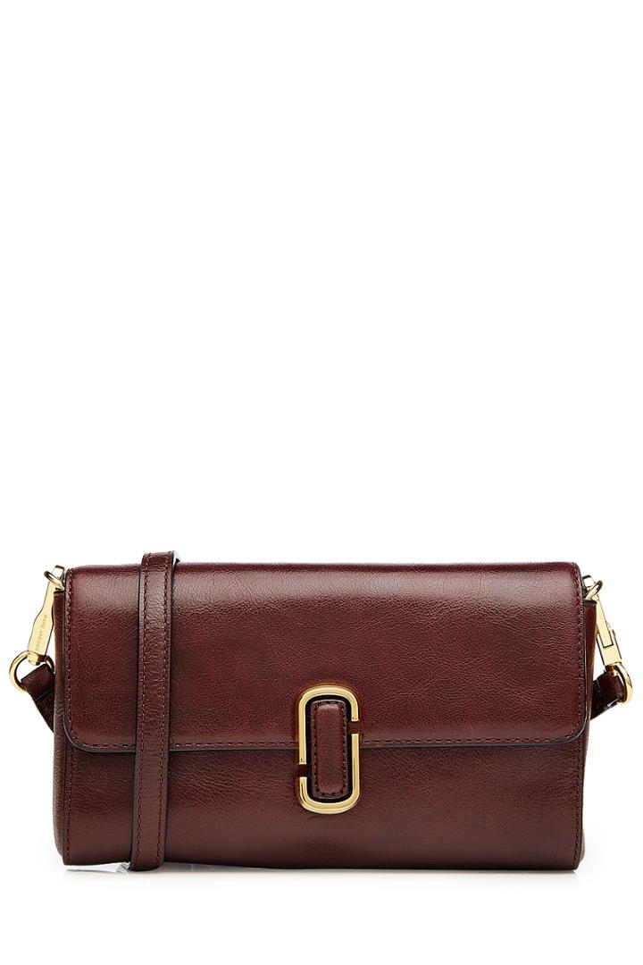 Marc Jacobs Marc Jacobs Leather Shoulder Bag With Contrast Trim - Red