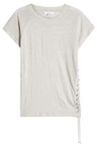 Iro Iro Linen T-shirt With Lace-up Side