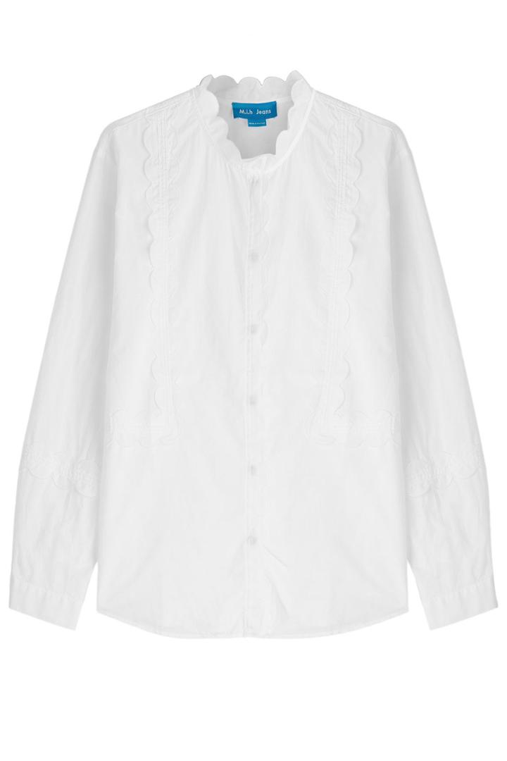 M I H M I H Scalloped Cotton Blouse