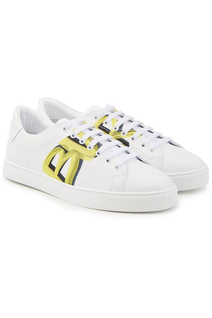 Burberry Burberry Albert Printed Leather Sneakers