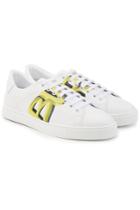 Burberry Burberry Albert Printed Leather Sneakers