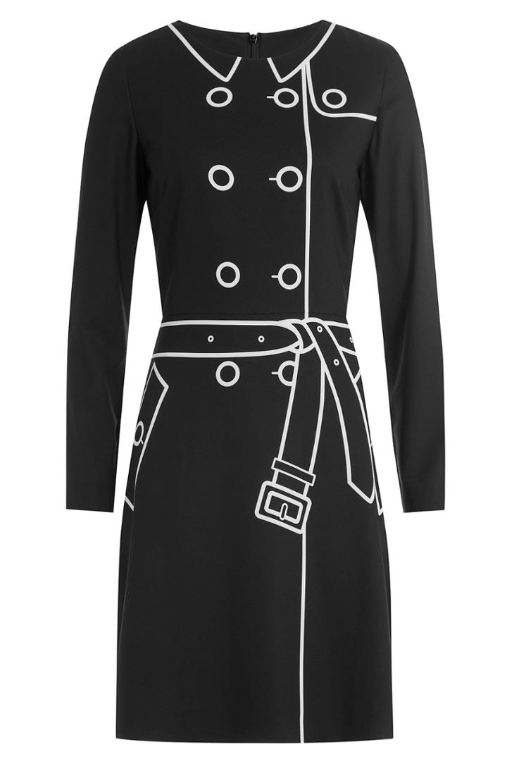 Boutique Moschino Boutique Moschino Printed Dress - Black