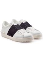 Valentino Valentino Open Leather Sneakers With Pony Hair