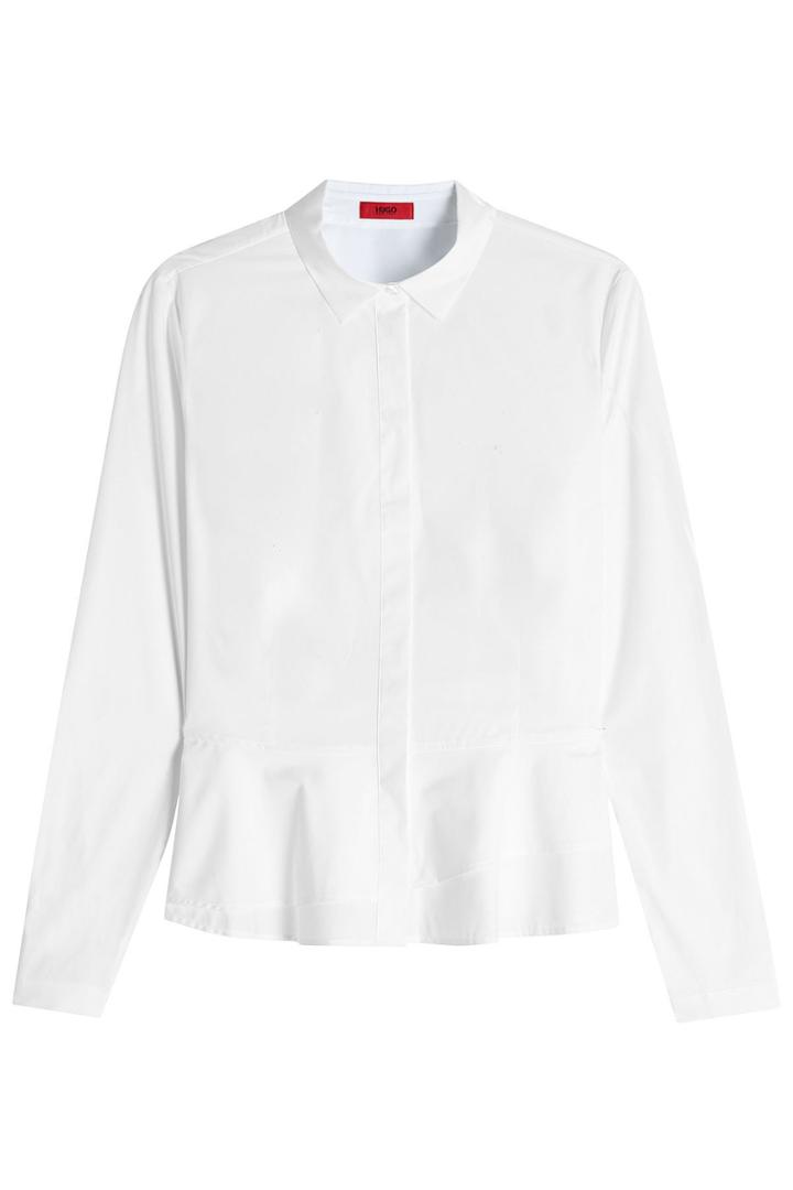 Hugo Hugo Cotton Shirt With Peplum