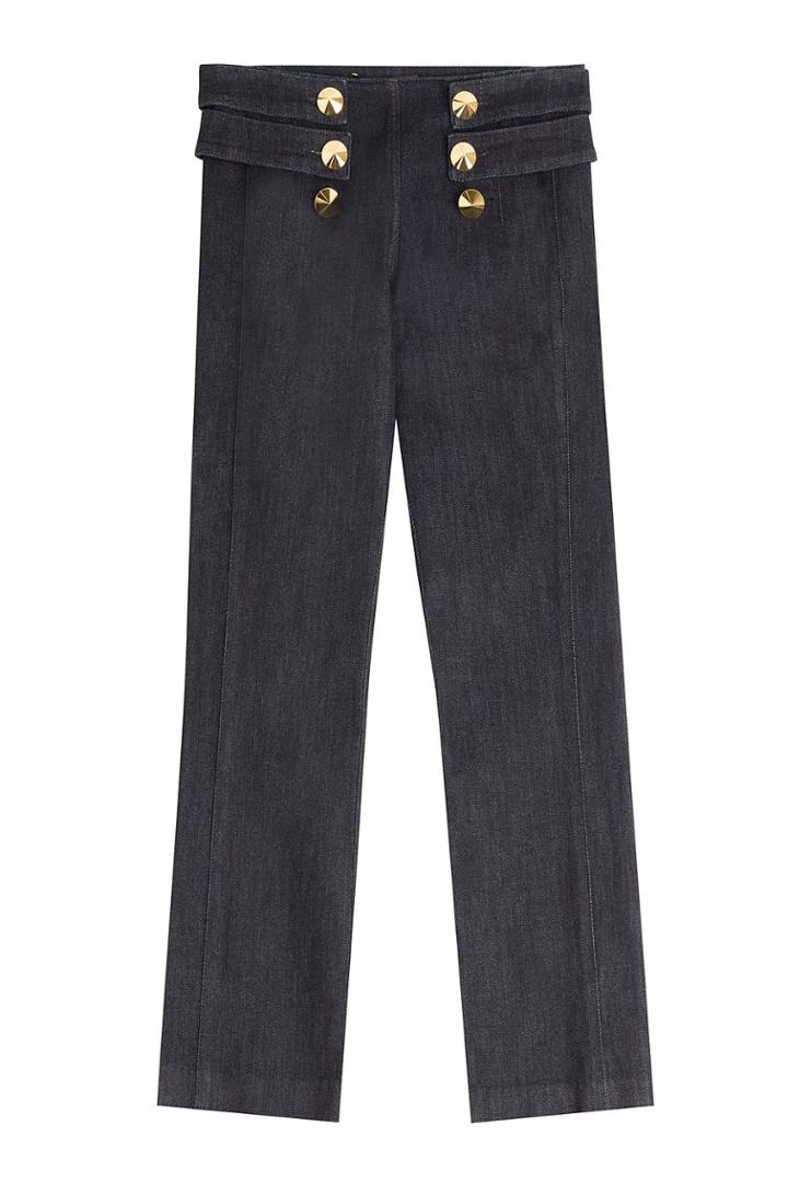 Roberto Cavalli Roberto Cavalli Straight Leg Jeans With Statement Buttons - Blue
