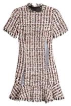 Sandy Liang Sandy Liang Tweed Dress With Mesh Inserts - Multicolor