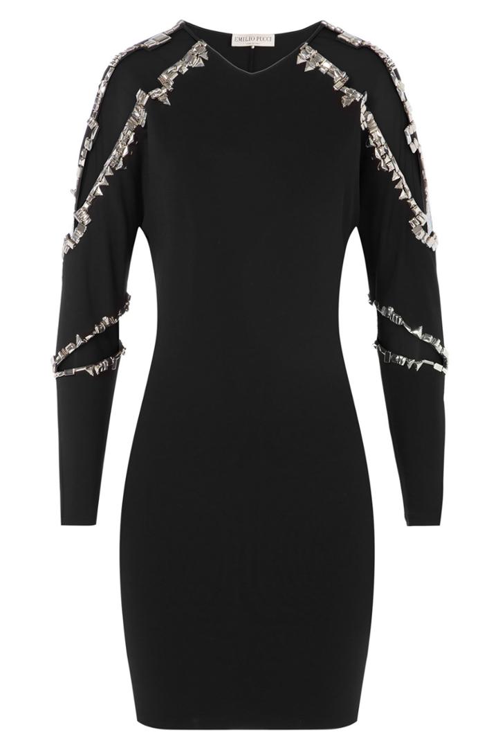 Emilio Pucci Emilio Pucci Sheer-paneled Embellished Dress