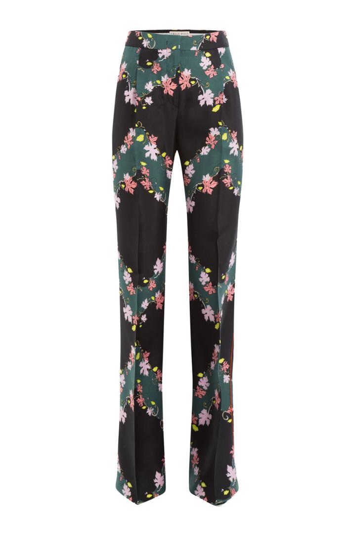 Emilio Pucci Emilio Pucci Printed Silk Wide Leg Pants - Multicolored