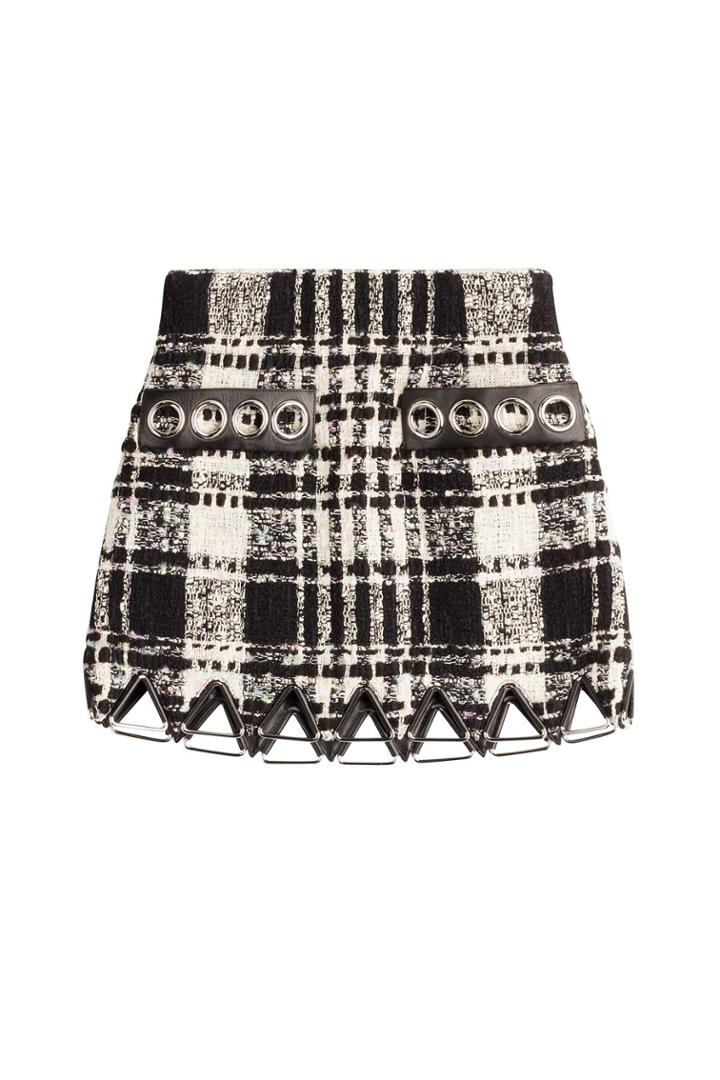 Alexander Wang Alexander Wang Bouclé Skirt With Leather