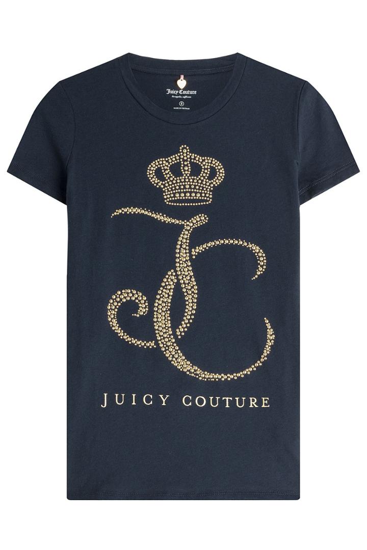 Juicy Couture Juicy Couture Embellished Cotton T-shirt - Blue