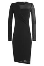 Dkny Dkny Draped Jersey Dress - Black