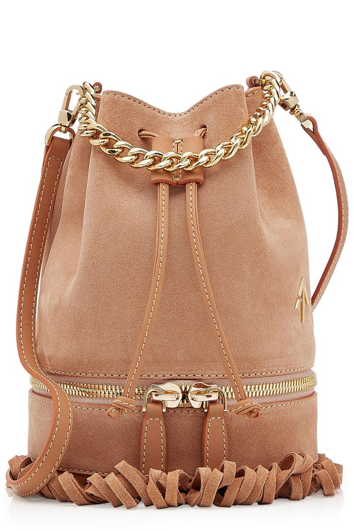 Manu Atelier Manu Atelier Zeal Suede Bucket Bag - Beige