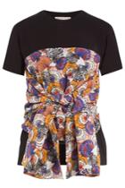 Emilio Pucci Emilio Pucci Cotton T-shirt With Printed And Draped Detail - Black