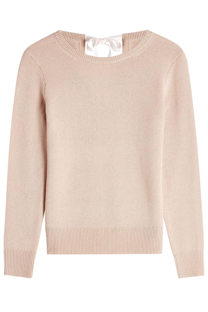 Theory Theory Cashmere Pullover With Satin Tie - Pink