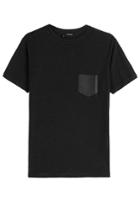 The Kooples The Kooples Jersey T-shirt With Breast Pocket - Black