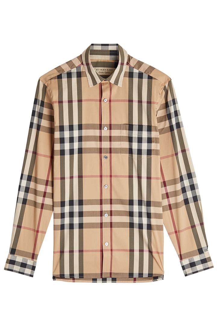 Burberry London Burberry London Printed Shirt With Cotton - Camel
