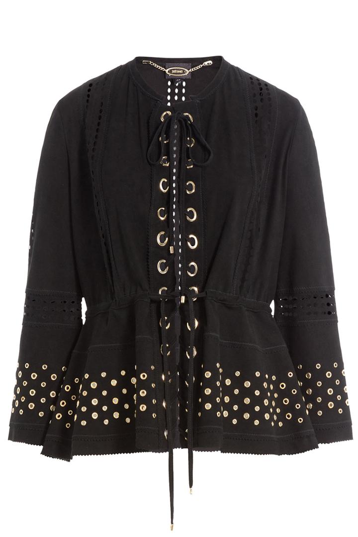 Just Cavalli Just Cavalli Suede Jacket - Black
