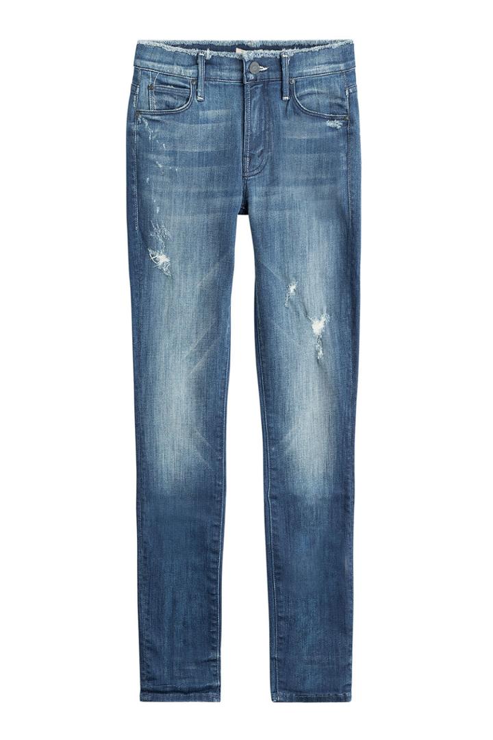Mother Mother Distressed Skinny Jeans - None